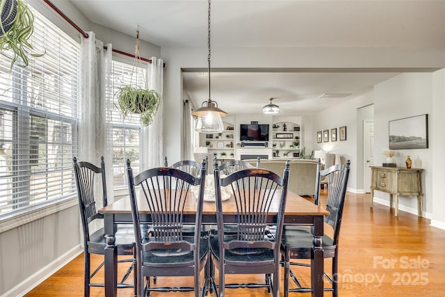 dining room with wood finished floors and baseboards