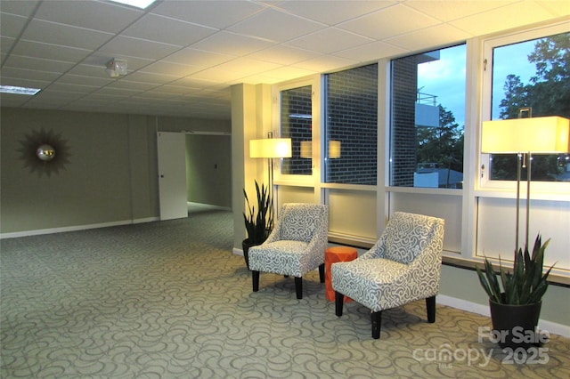 1300 Reece Rd Unit 302, Charlotte, NC 28209 - sitting room with carpet floors and baseboards