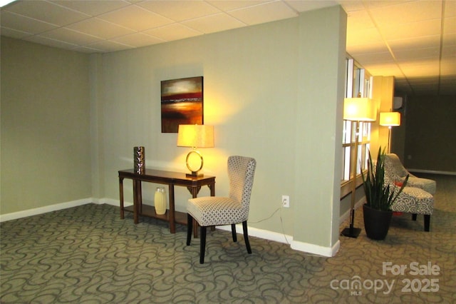 1300 Reece Rd Unit 302, Charlotte, NC 28209 - sitting room with carpet and a paneled ceiling