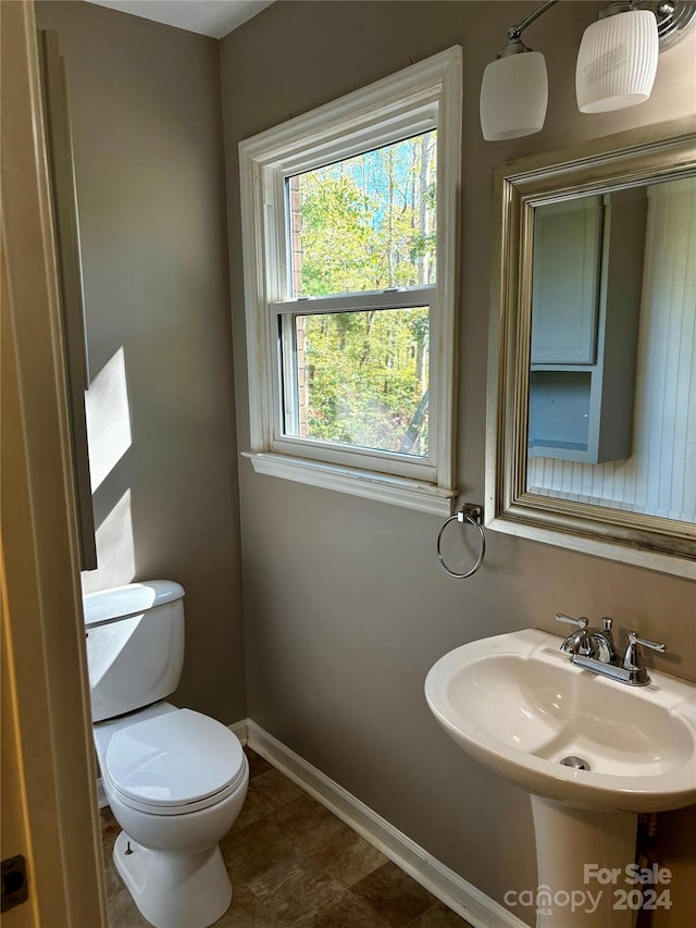 bathroom with toilet and sink