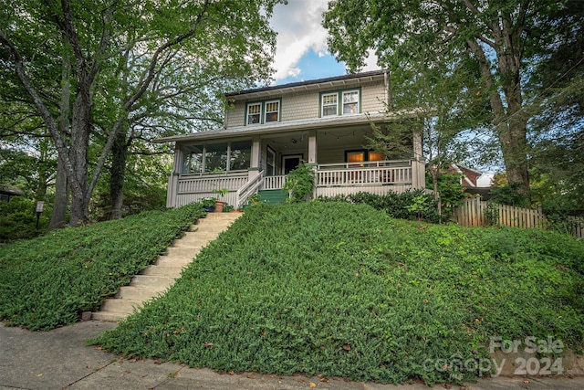 view of front of home with a porch