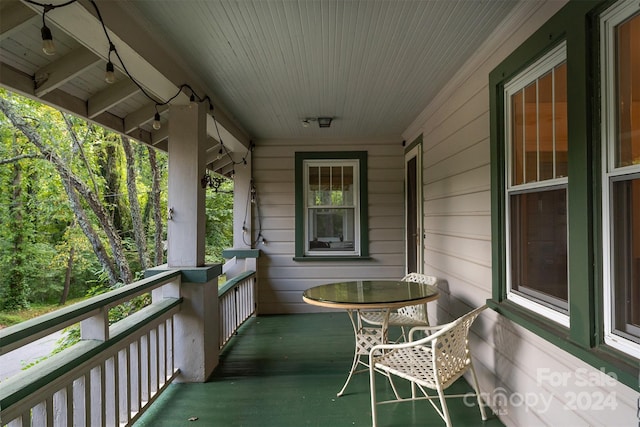 balcony with covered porch