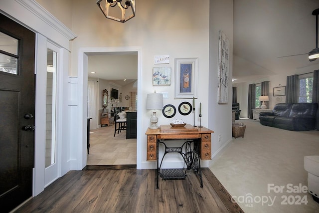 entrance foyer featuring hardwood / wood-style floors