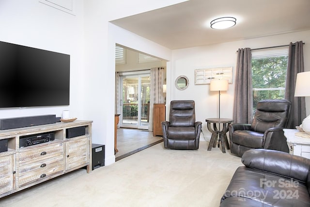 view of carpeted living room