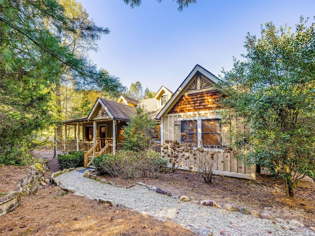 view of front of home with a porch