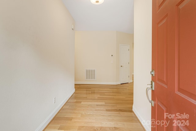 interior space featuring light wood-type flooring