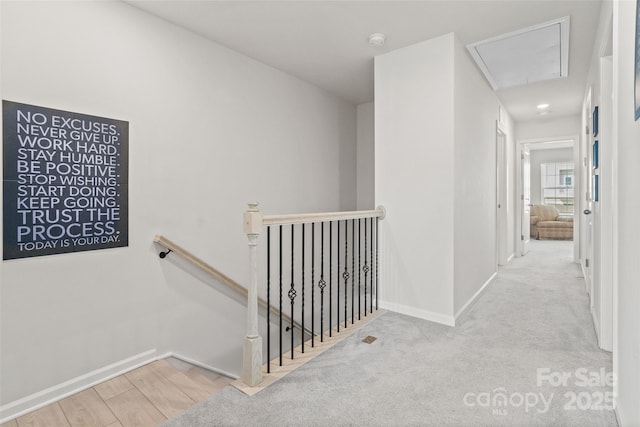 hallway featuring light hardwood / wood-style floors