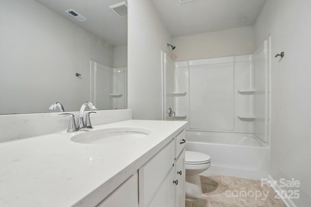 939 Cobbled Way, Fort Mill, SC 29715 - full bath with toilet, vanity, washtub / shower combination, and tile patterned flooring