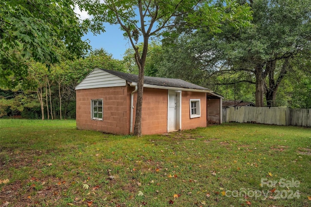 exterior space with a lawn