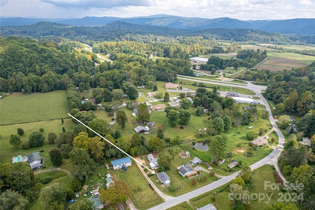 bird's eye view featuring a mountain view