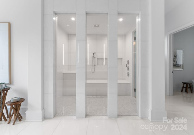 bathroom with a shower