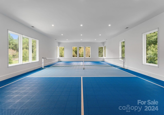 interior space with basketball court