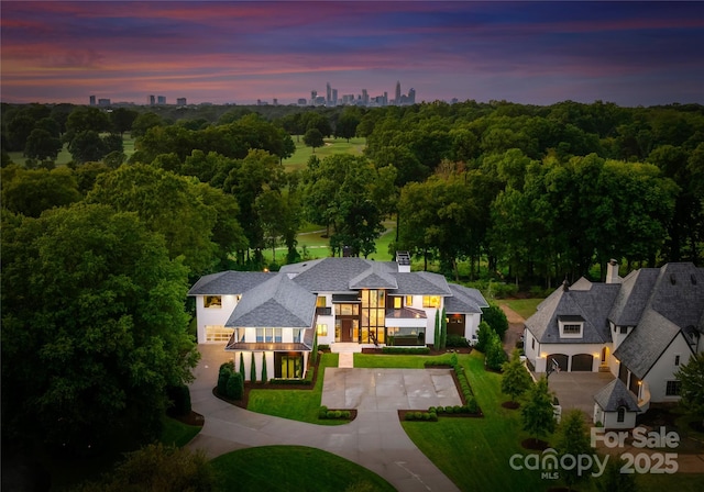 2116 Woodhaven Rd, Charlotte, NC 28211 - view of aerial view at dusk