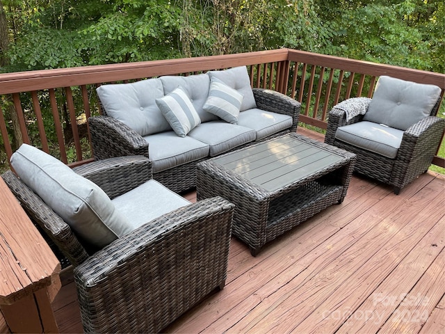 deck featuring an outdoor hangout area