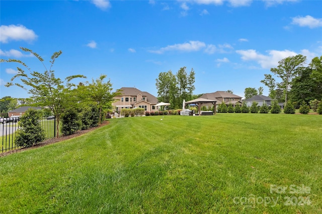 view of yard featuring a gazebo