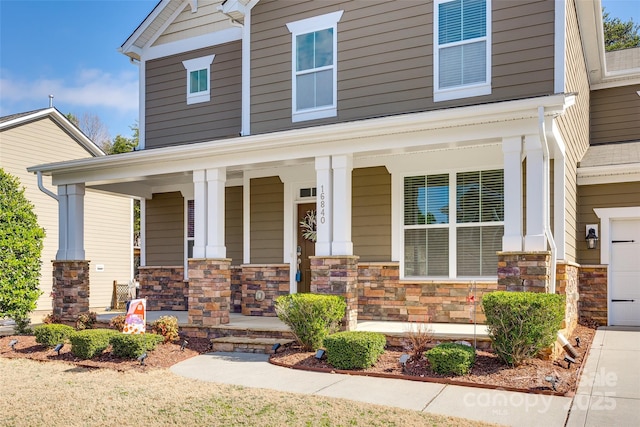 craftsman inspired home featuring a porch