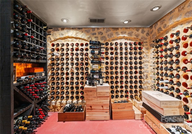 view of wine room