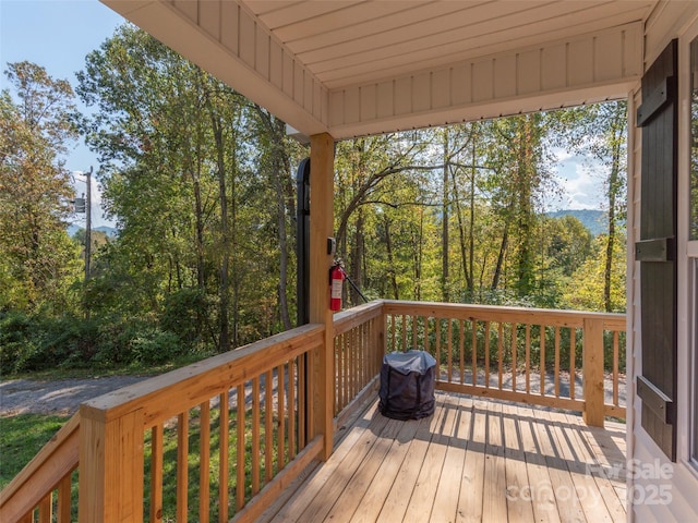 view of wooden deck