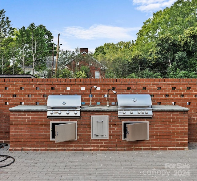 view of patio / terrace with area for grilling and grilling area