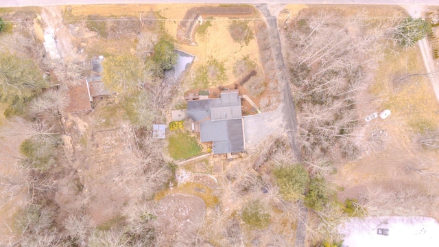 aerial view with a rural view