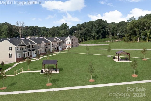 view of community with a gazebo