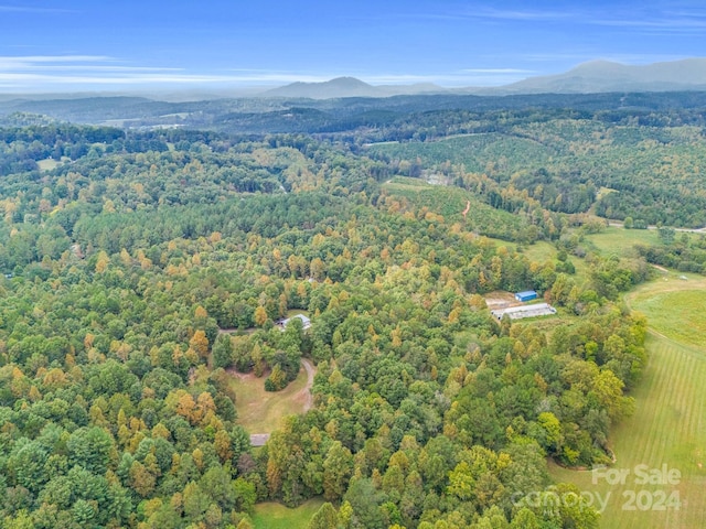 aerial view featuring a mountain view