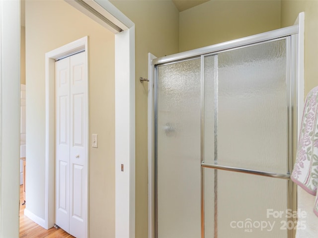 bathroom with walk in shower