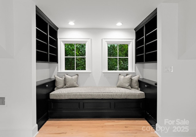 mudroom with light wood-type flooring