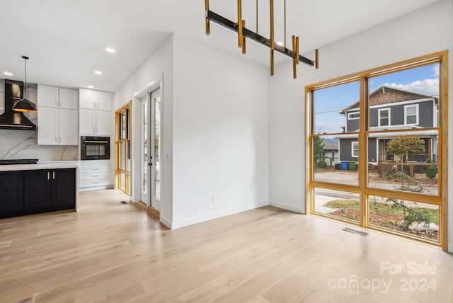 interior space featuring light hardwood / wood-style flooring