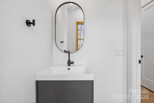 bathroom featuring hardwood / wood-style flooring