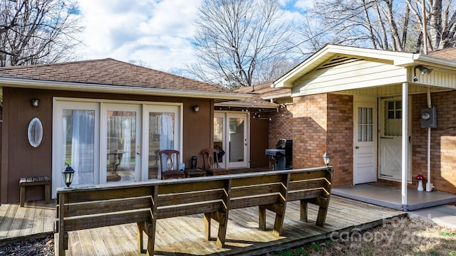 exterior space featuring french doors