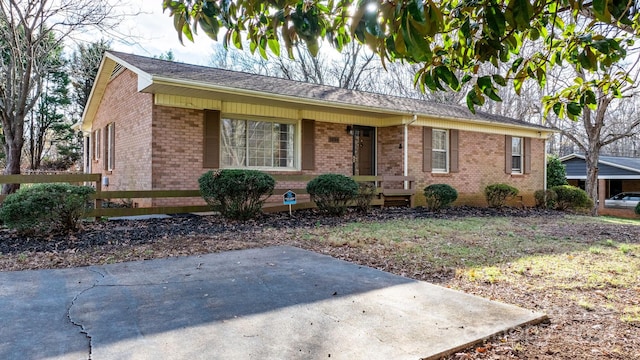 view of ranch-style home