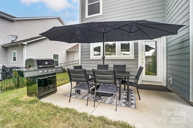 view of patio / terrace featuring area for grilling