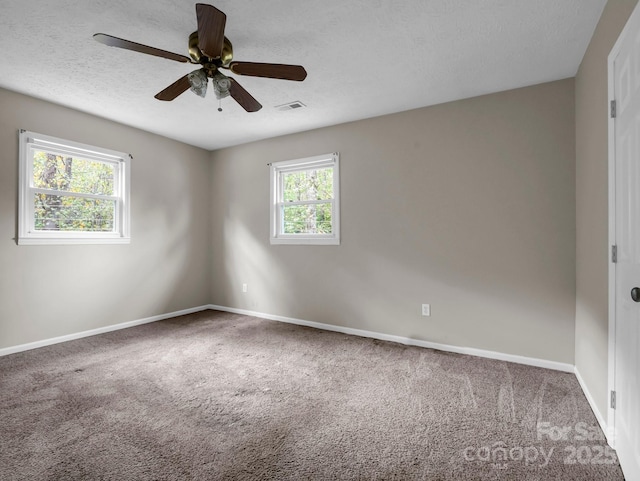 200 Frost Rd, Saluda, NC 28773 - carpeted spare room with baseboards, ceiling fan, and a textured ceiling