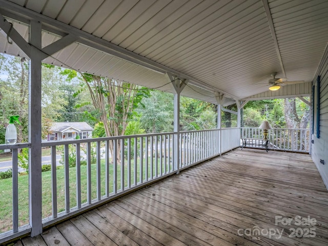 200 Frost Rd, Saluda, NC 28773 - deck with a ceiling fan and a yard