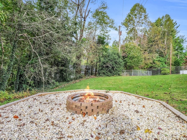 200 Frost Rd, Saluda, NC 28773 - view of yard with an outdoor fire pit