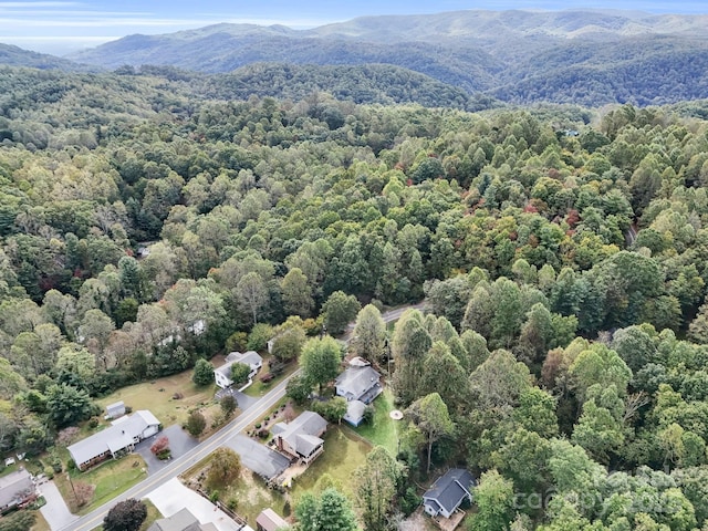 200 Frost Rd, Saluda, NC 28773 - drone / aerial view of a heavily wooded area and a mountainous background
