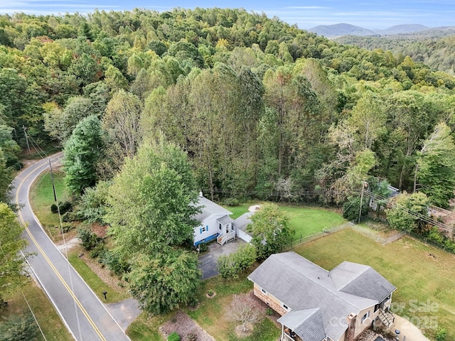 200 Frost Rd, Saluda, NC 28773 - aerial overview of property's location with a heavily wooded area