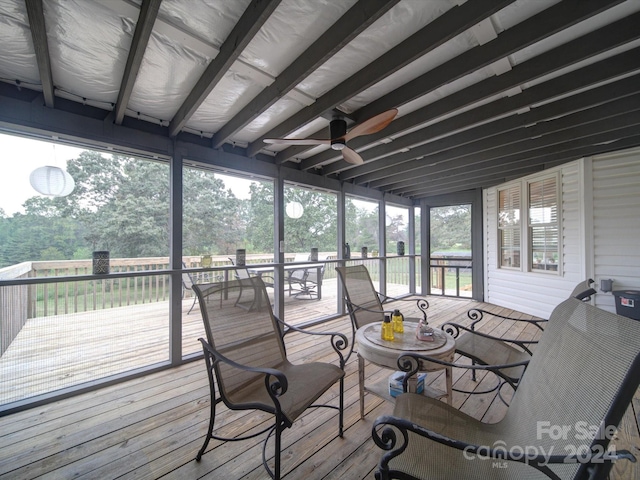 unfurnished sunroom with a healthy amount of sunlight