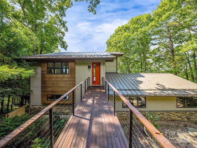 219 Old Toll Rd, Asheville, NC 28804 - view of wooden terrace