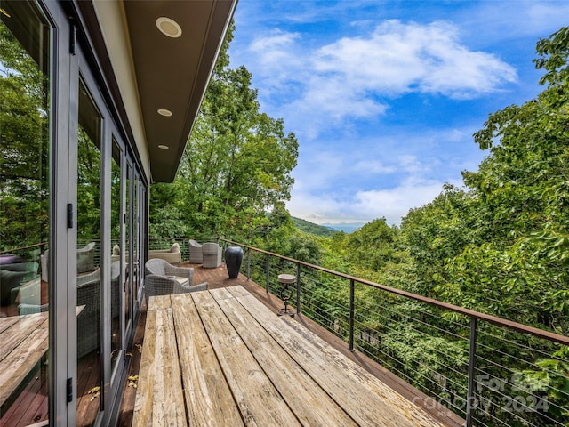 deck with an outdoor living space