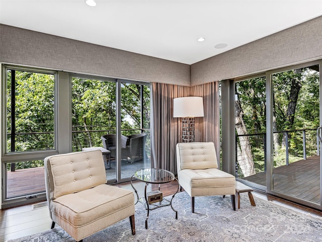 219 Old Toll Rd, Asheville, NC 28804 - sitting room with plenty of natural light, recessed lighting, and visible vents