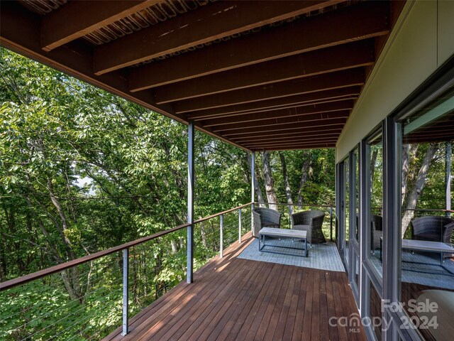 219 Old Toll Rd, Asheville, NC 28804 - view of wooden deck