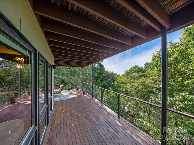 219 Old Toll Rd, Asheville, NC 28804 - view of wooden terrace