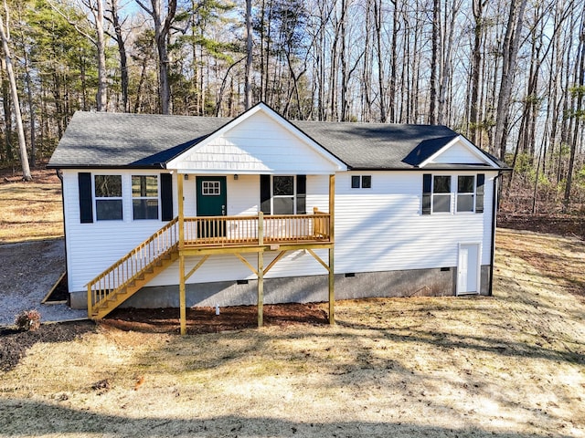 view of front of house featuring covered porch