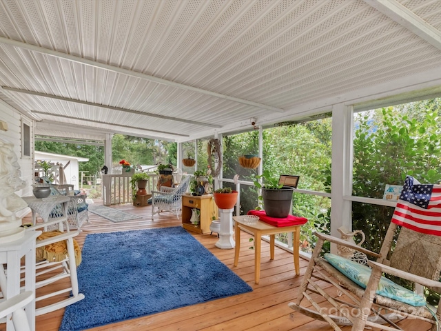 view of sunroom