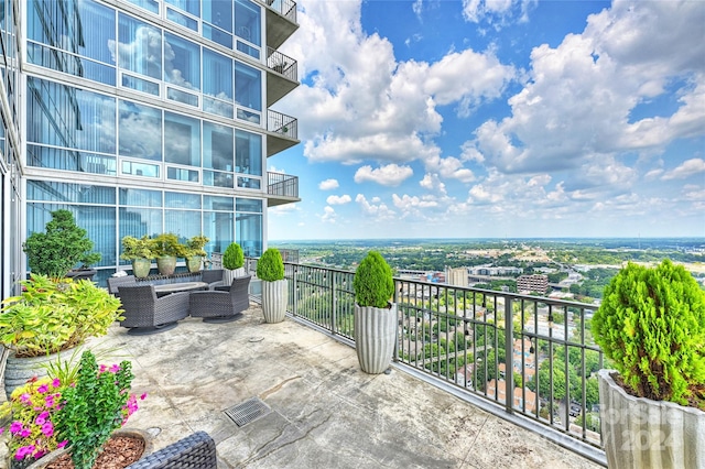 balcony featuring an outdoor living space