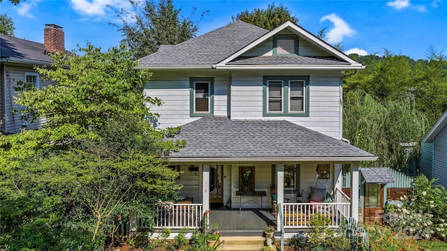 view of front of home with covered porch