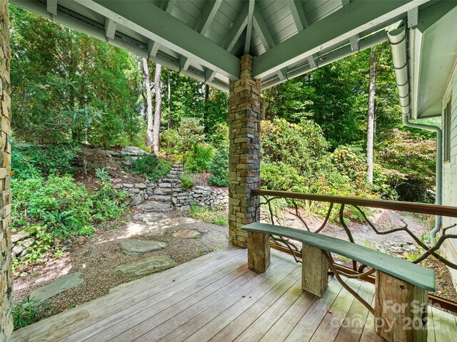 393 Deer Trail Dr, Burnsville, NC 28714 - view of deck