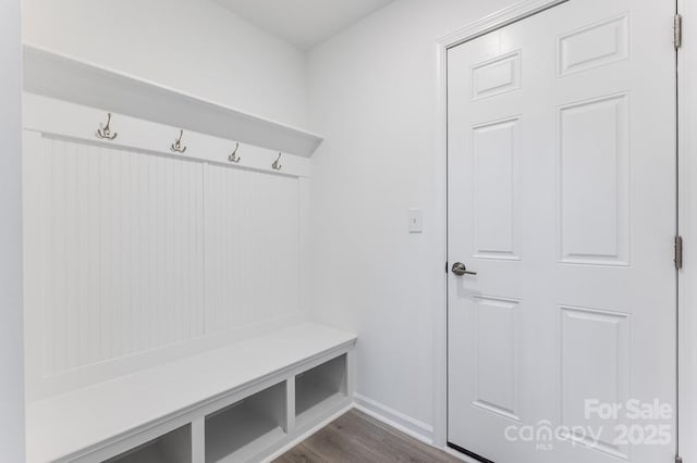 mudroom featuring hardwood / wood-style flooring